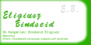 eligiusz bindseid business card